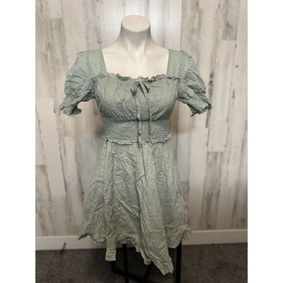 Simplee green flare dress - Picture 1 of 4